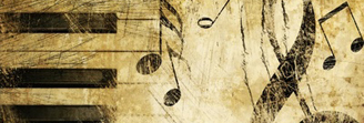 piano keys and music notes